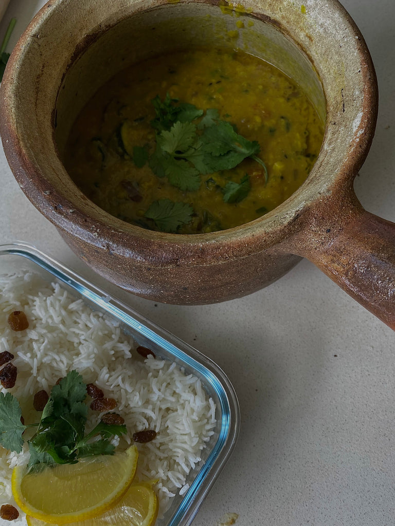Yellow Moong Dhal With Steamy Basmati